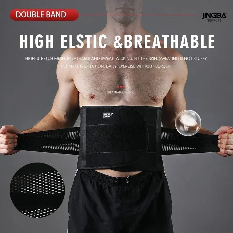 JINGBA 7052 Waist Trimmer For Back Support - Adjustable Lumbar Belt For Fitness &amp; Slimming - Allen-Fitness