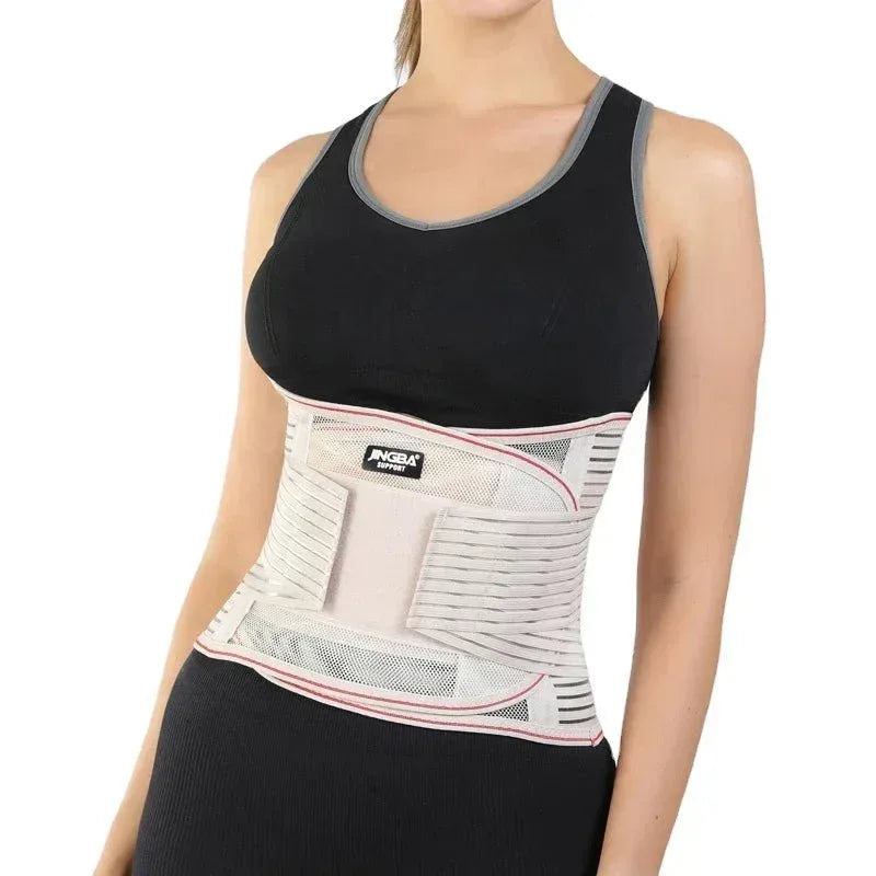 JINGBA Breathable Back Support Waist Trainer Lumbar Support for Men & Women - Allen-Fitness