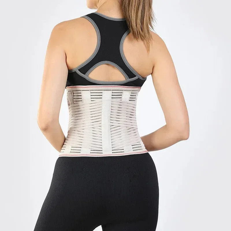 JINGBA Breathable Back Support Waist Trainer Lumbar Support for Men &amp; Women - Allen-Fitness