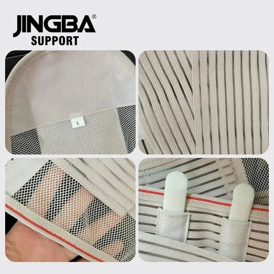 JINGBA Breathable Back Support Waist Trainer Lumbar Support for Men &amp; Women - Allen-Fitness