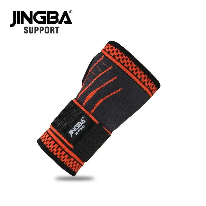 JINGBA Elastic Sleeve Nylon Weightlifting Wrist Wraps - Hand Support for Strength Training - Allen-Fitness