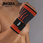 JINGBA Elastic Sleeve Nylon Weightlifting Wrist Wraps - Hand Support for Strength Training - Allen-Fitness