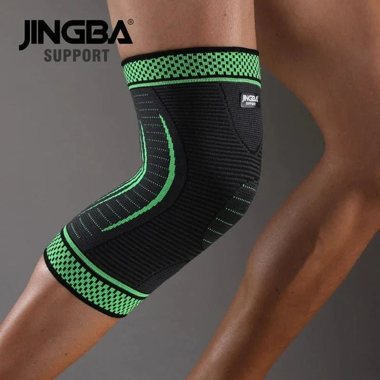 JINGBA High Compression Knee Support Bandage - Unisex, Breathable Protection for Running - Allen-Fitness
