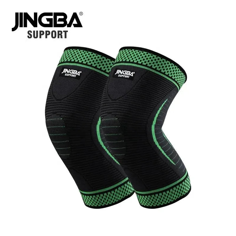 JINGBA High Compression Knee Support Bandage - Unisex, Breathable Protection for Running - Allen-Fitness