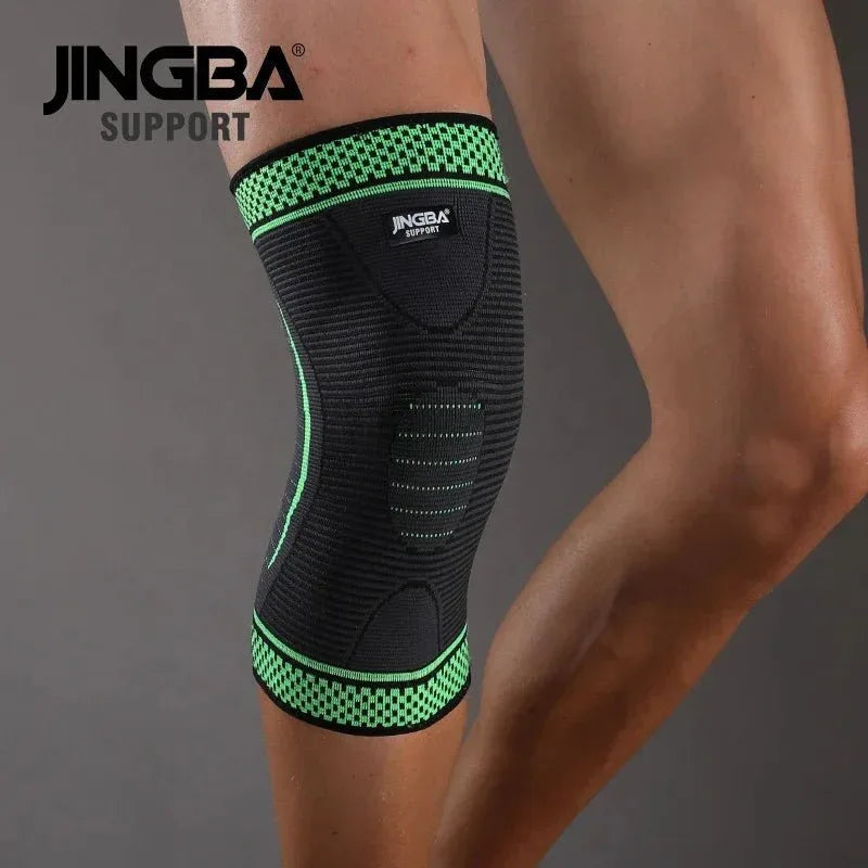 JINGBA High Compression Knee Support Bandage - Unisex, Breathable Protection for Running - Allen-Fitness