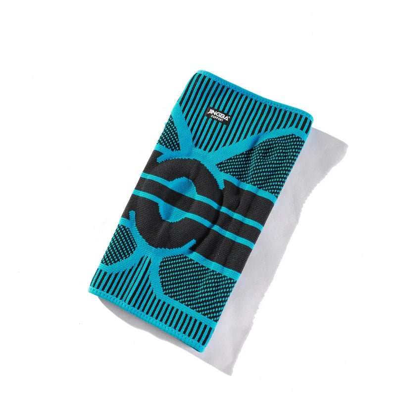 JINGBA Pro Knee Compression Sleeve Knee Braces with Side Stabilizers Gel Pad - Allen - Fitness