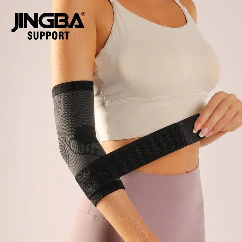 JINGBA Tennis Elbow Compression Support Sleeve Brace for Workout Arm Support - Allen-Fitness