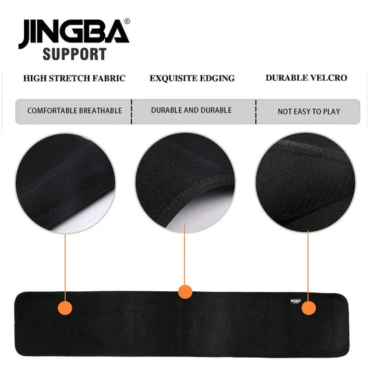 JINGBA Unisex Waist Trimmer for Fitness - Neoprene Slimming Sweat Belt for Volleyball, Golf &amp; Tennis - Allen-Fitness