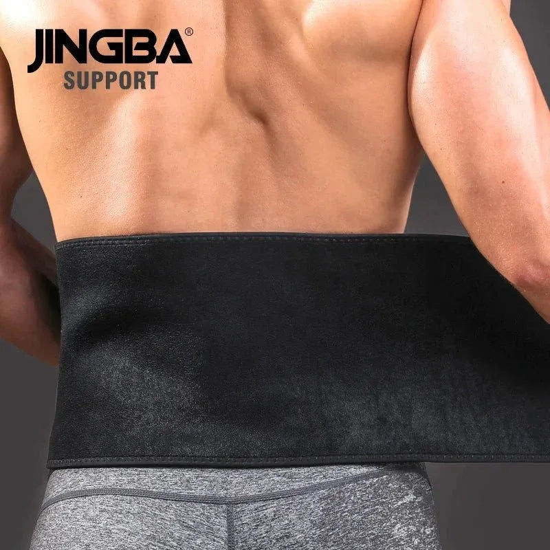 JINGBA Unisex Waist Trimmer for Fitness - Neoprene Slimming Sweat Belt for Volleyball, Golf &amp; Tennis - Allen-Fitness