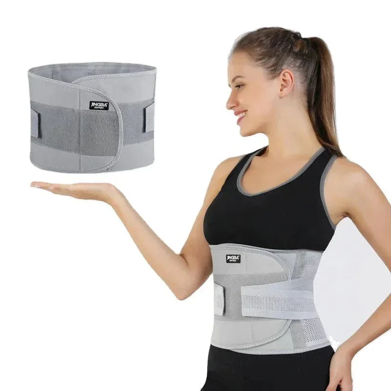 JINGBA Adjustable Waist Trimmer Belt with Dual Straps for Men and Women - Comfortable Support - Allen-Fitness