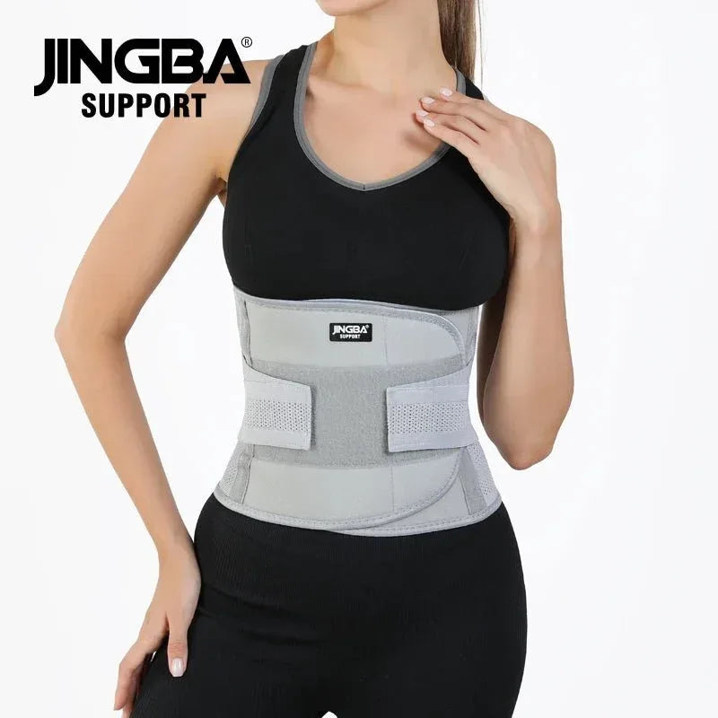 JINGBA Adjustable Waist Trimmer Belt with Dual Straps for Men and Women - Comfortable Support - Allen-Fitness