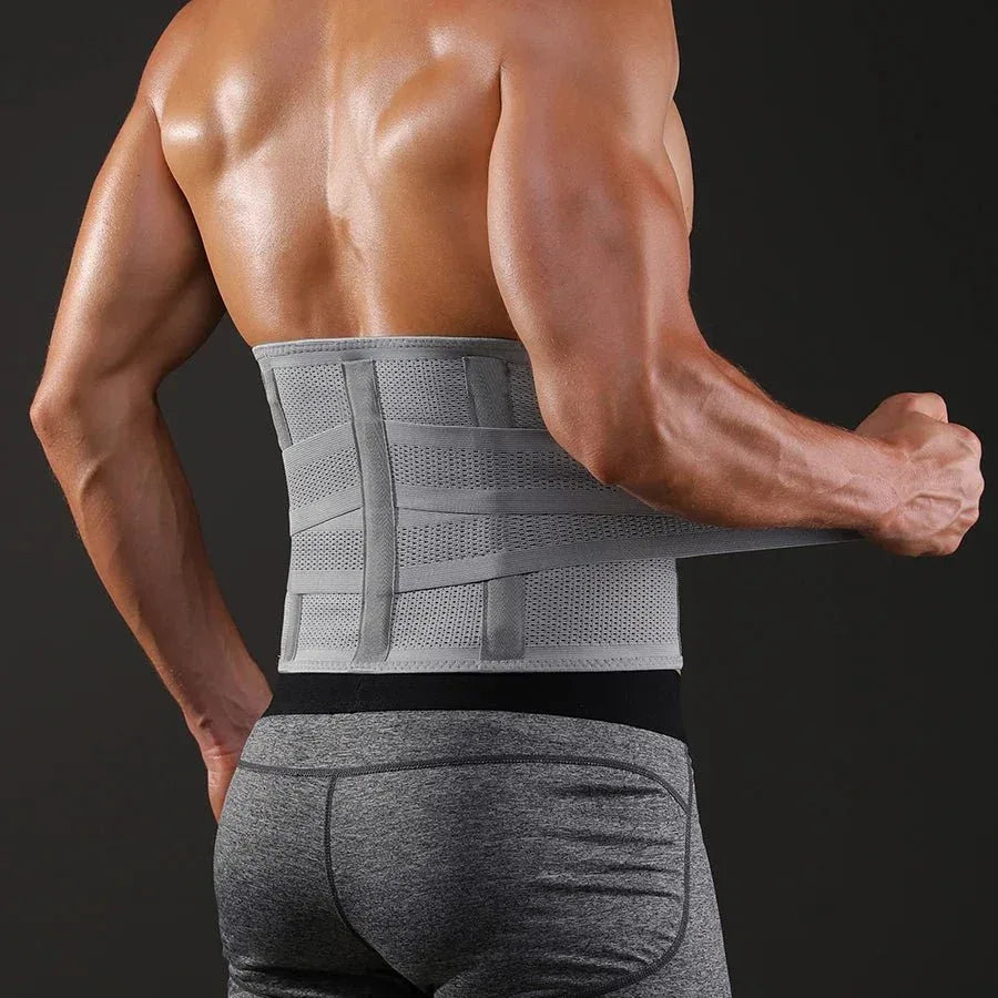 JINGBA Bodybuilding Waist Trainer Belt with Double Straps for Core Support & Sweat Enhancement - Allen-Fitness