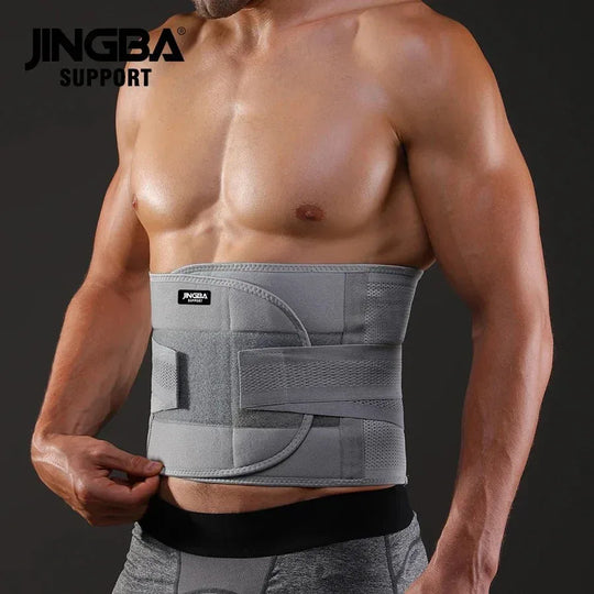 JINGBA Bodybuilding Waist Trainer Belt with Double Straps for Core Support &amp; Sweat Enhancement - Allen-Fitness