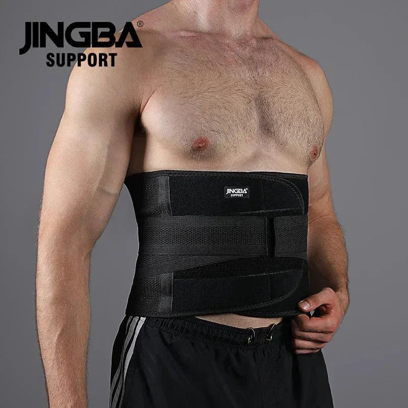 JINGBA Bodybuilding Waist Trainer Belt with Double Straps for Core Support &amp; Sweat Enhancement - Allen-Fitness
