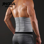 JINGBA Bodybuilding Waist Trainer Belt with Double Straps for Core Support & Sweat Enhancement - Allen-Fitness