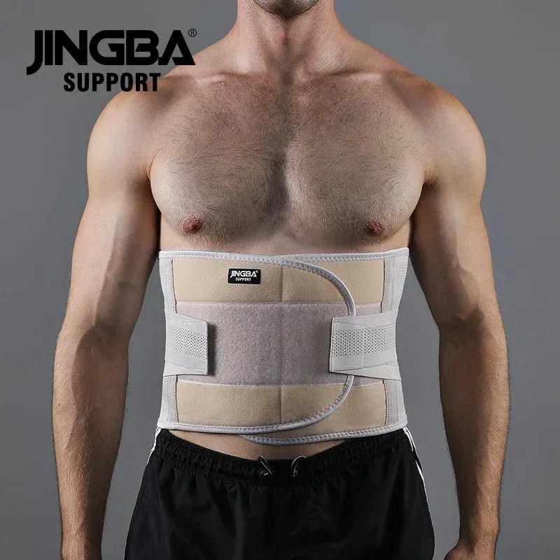 JINGBA Bodybuilding Waist Trainer Belt with Double Straps for Core Support &amp; Sweat Enhancement - Allen-Fitness