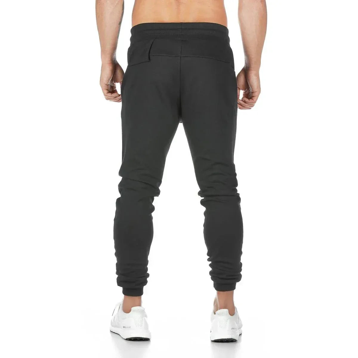Jogger Pants, Gym Sweat Trousers Side Zipper Pockets Slim Fit Trousers for Men - Allen-Fitness