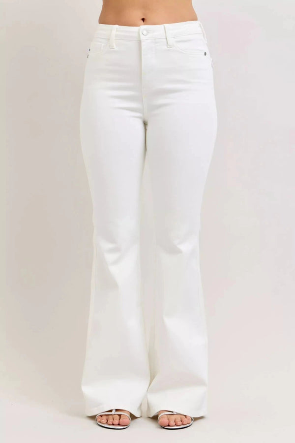 Judy Blue High-Waisted Tummy Control Flare Jeans - Allen-Fitness