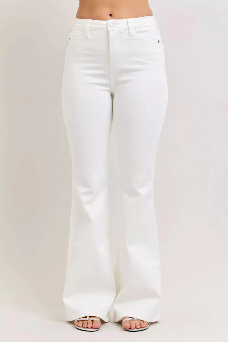 Judy Blue High-Waisted Tummy Control Flare Jeans - Allen-Fitness