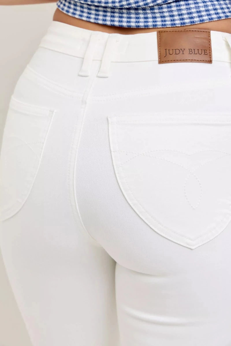 Judy Blue High-Waisted Tummy Control Flare Jeans - Allen-Fitness
