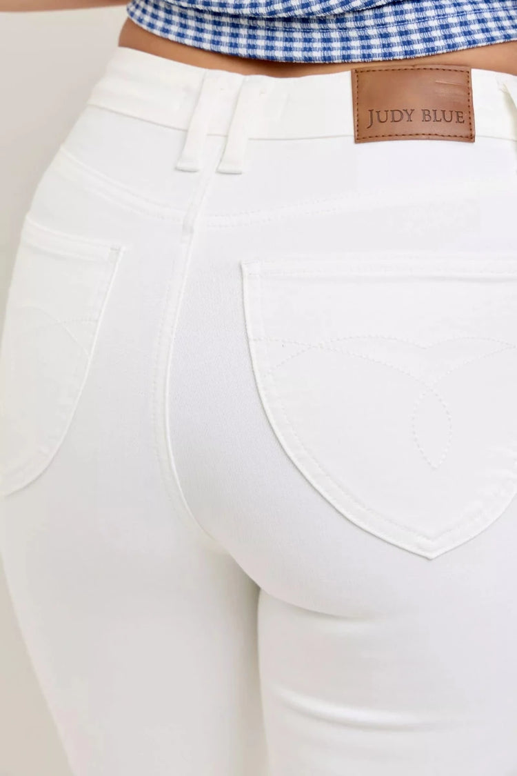 Judy Blue High-Waisted Tummy Control Flare Jeans - Allen-Fitness