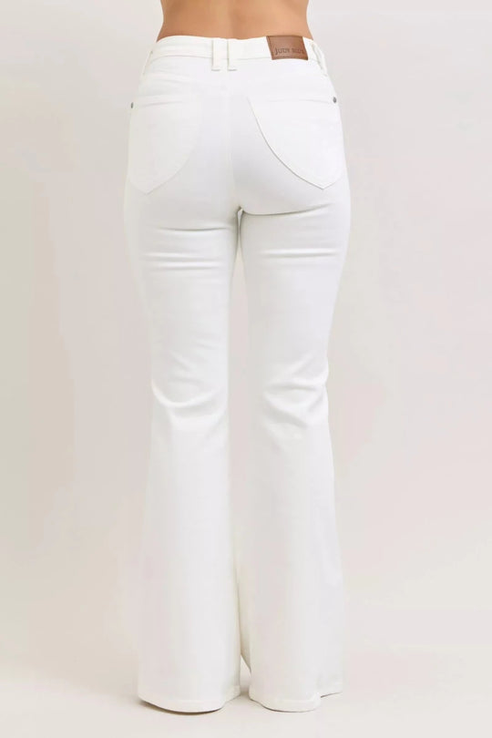 Judy Blue High-Waisted Tummy Control Flare Jeans - Allen-Fitness