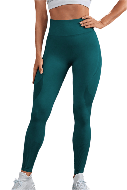 Kenike Wide Waistband Leggings - Highly Stretchy, Comfortable Fit for Ultimate Movement - Allen - Fitness