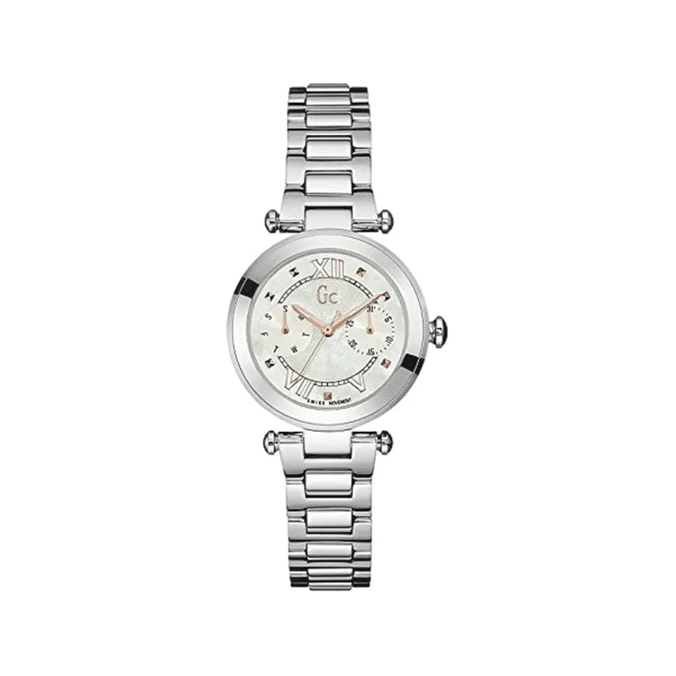 Ladies' Watch GC Watches 32mm Silver Stainless Steel Quartz with White Face, Water Resistant 10 ATM - Allen-Fitness
