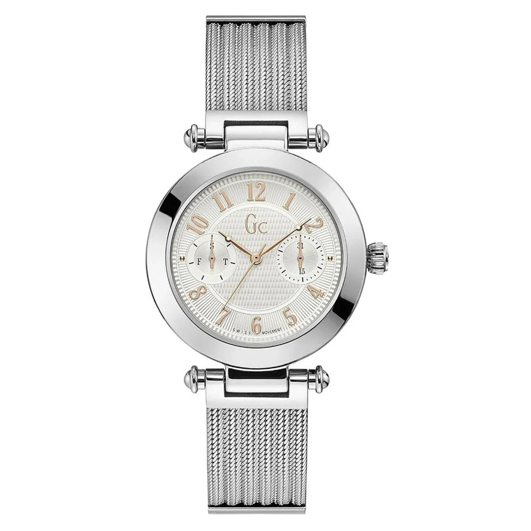 Ladies' Watch GC Watches Y48001L1MF - 37mm Quartz Stainless Steel in Grey with White Face - Allen-Fitness