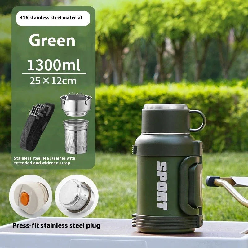 Large Capacity Stainless Steel Thermos Cup - Insulated 1300ML to 4000ML for Outdoor Use - Allen-Fitness