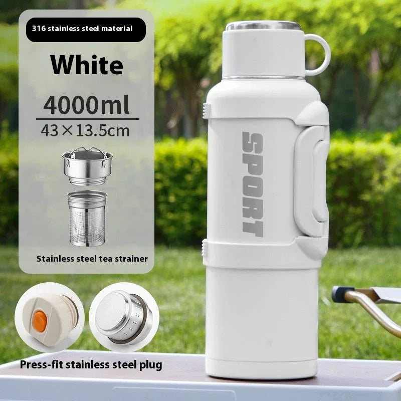 Large Capacity Stainless Steel Thermos Cup - Insulated 1300ML to 4000ML for Outdoor Use - Allen-Fitness