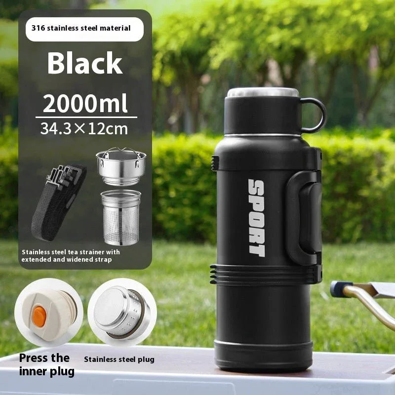 Large Capacity Stainless Steel Thermos Cup - Insulated 1300ML to 4000ML for Outdoor Use - Allen-Fitness