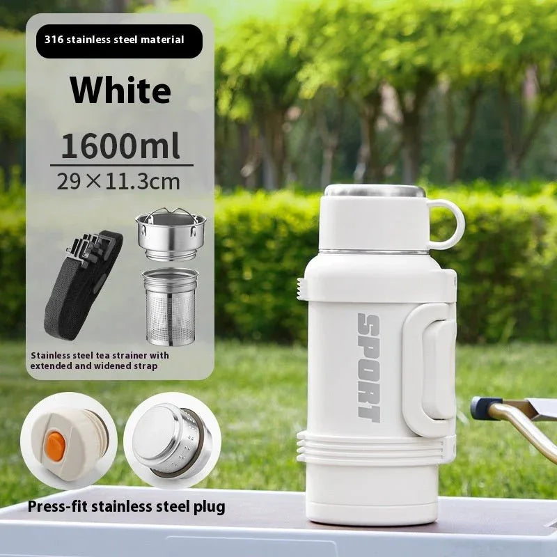 Large Capacity Stainless Steel Thermos Cup - Insulated 1300ML to 4000ML for Outdoor Use - Allen-Fitness