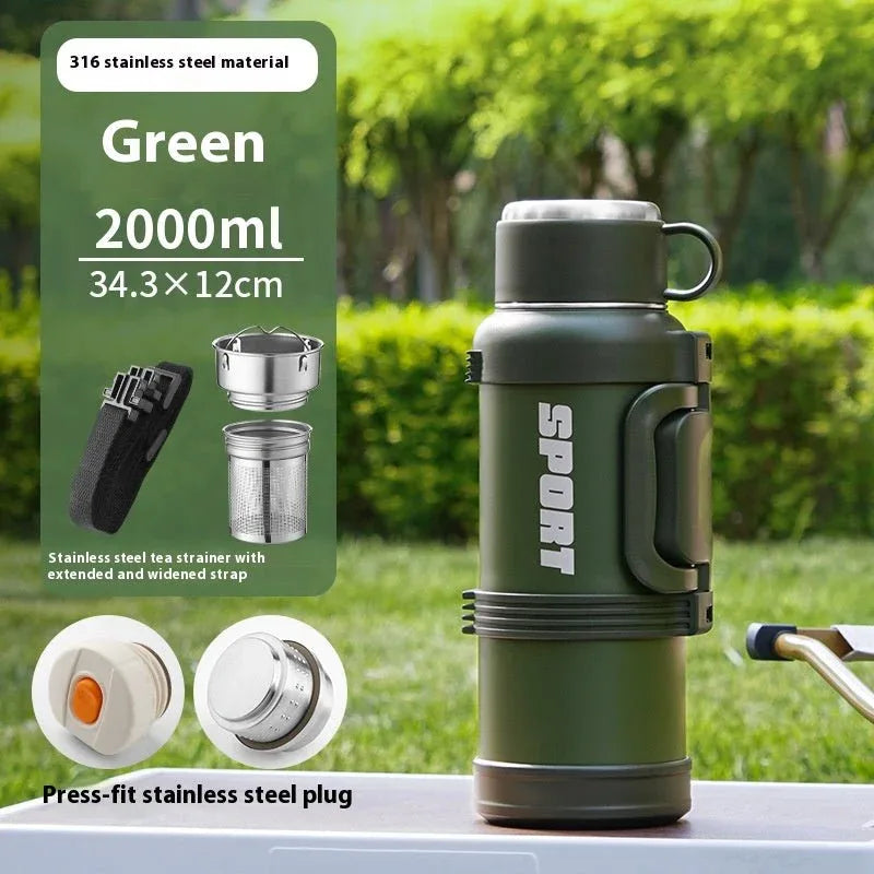 Large Capacity Stainless Steel Thermos Cup - Insulated 1300ML to 4000ML for Outdoor Use - Allen-Fitness