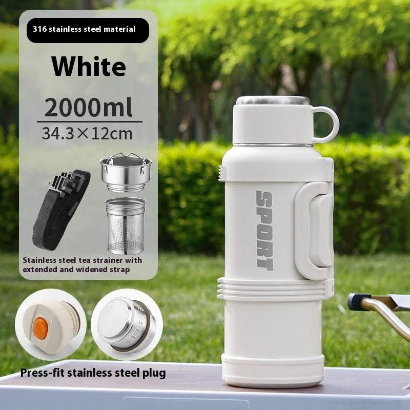 Large Capacity Stainless Steel Thermos Cup - Insulated 1300ML to 4000ML for Outdoor Use - Allen-Fitness