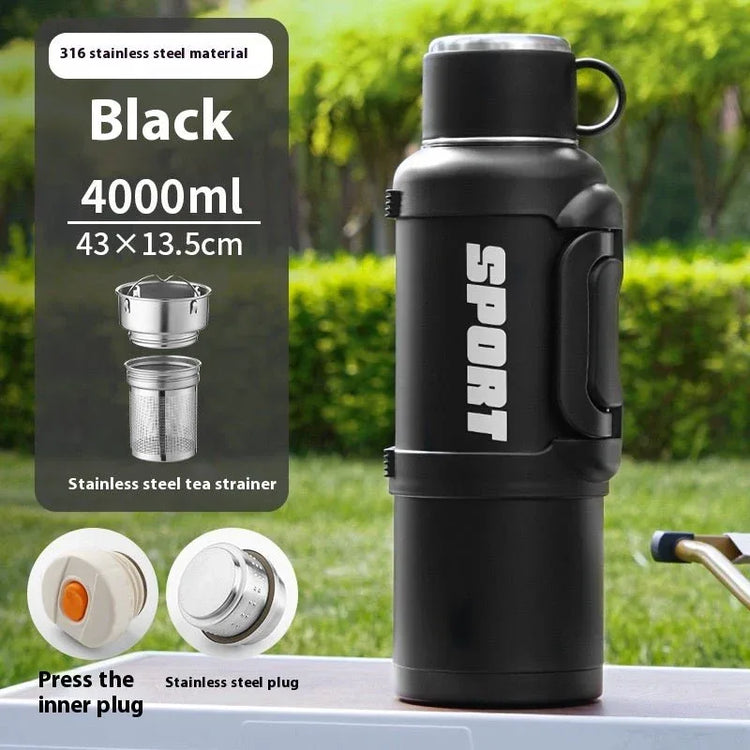 Large Capacity Stainless Steel Thermos Cup - Insulated 1300ML to 4000ML for Outdoor Use - Allen-Fitness