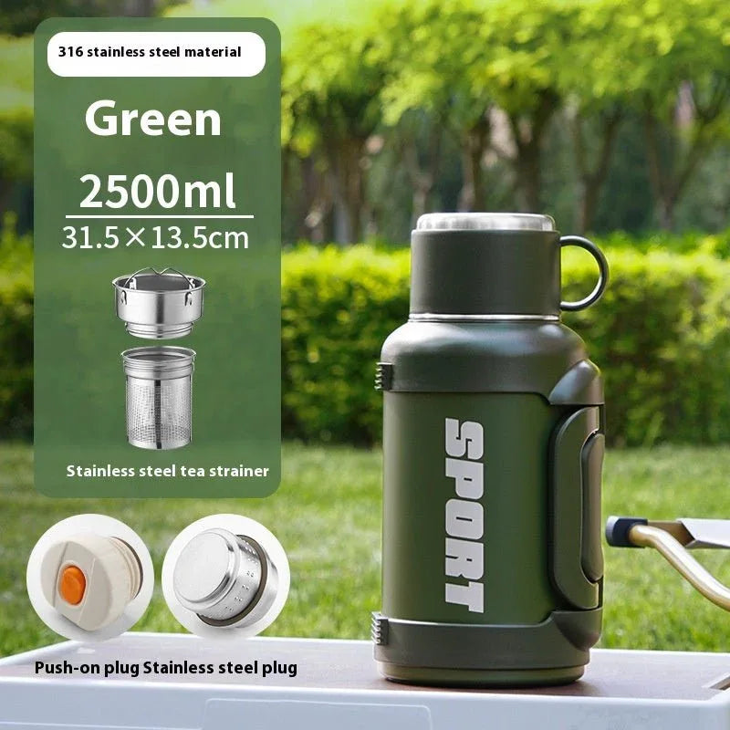 Large Capacity Stainless Steel Thermos Cup - Insulated 1300ML to 4000ML for Outdoor Use - Allen-Fitness