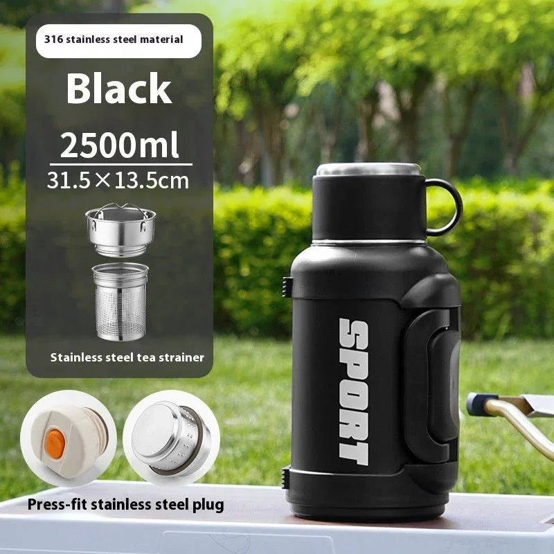 Large Capacity Stainless Steel Thermos Cup - Insulated 1300ML to 4000ML for Outdoor Use - Allen-Fitness