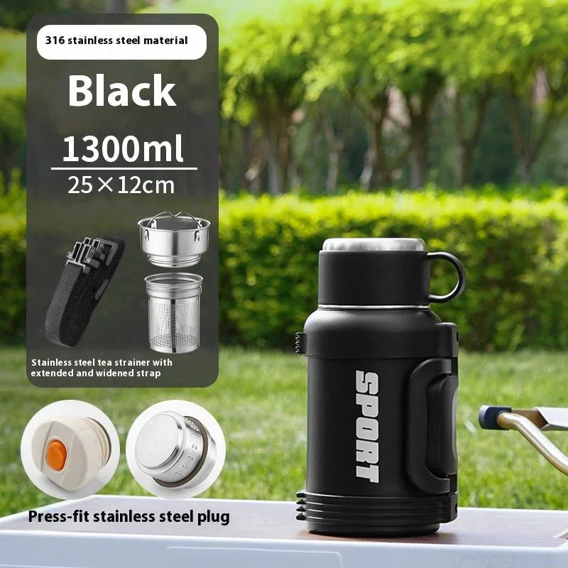 Large Capacity Stainless Steel Thermos Cup - Insulated 1300ML to 4000ML for Outdoor Use - Allen-Fitness