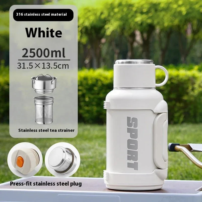 Large Capacity Stainless Steel Thermos Cup - Insulated 1300ML to 4000ML for Outdoor Use - Allen-Fitness