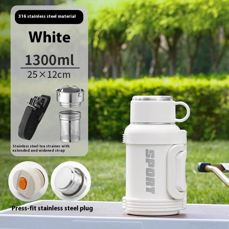 Large Capacity Stainless Steel Thermos Cup - Insulated 1300ML to 4000ML for Outdoor Use - Allen-Fitness