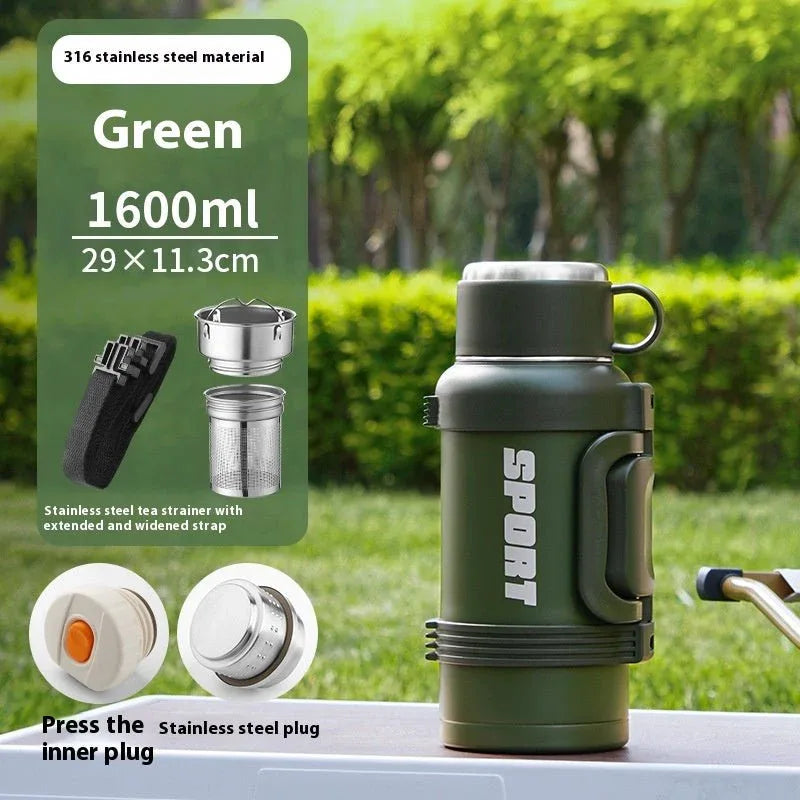 Large Capacity Stainless Steel Thermos Cup - Insulated 1300ML to 4000ML for Outdoor Use - Allen-Fitness