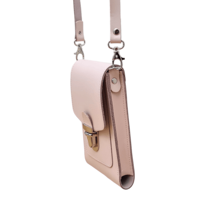 Leather Push Lock Crossbody Phone Case - Cherry Blossom - Allen - Fitness