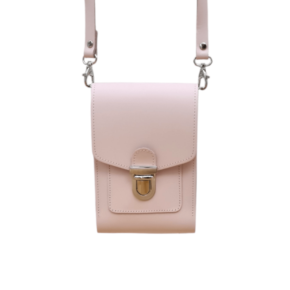 Leather Push Lock Crossbody Phone Case - Cherry Blossom - Allen - Fitness