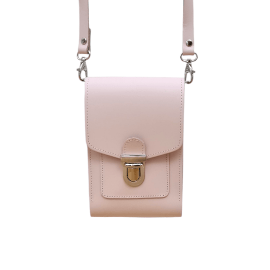 Leather Push Lock Crossbody Phone Case - Cherry Blossom - Allen - Fitness
