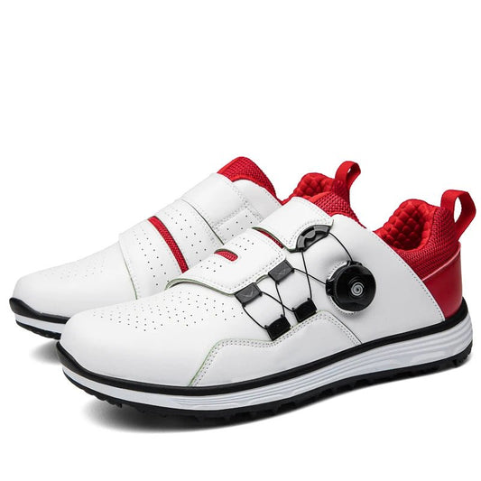Leather Waterproof Golf Professional Winter Black Men's Golf Shoes for Men - Allen - Fitness