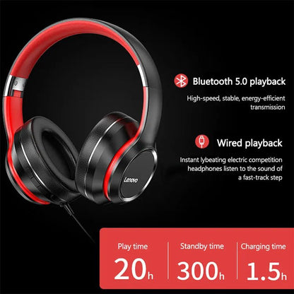 Lenovo HD200 Game speakerphones ear buds wireless gaming headset over - ear bluetooth headphones for mobile earphone with speaker - Allen - Fitness