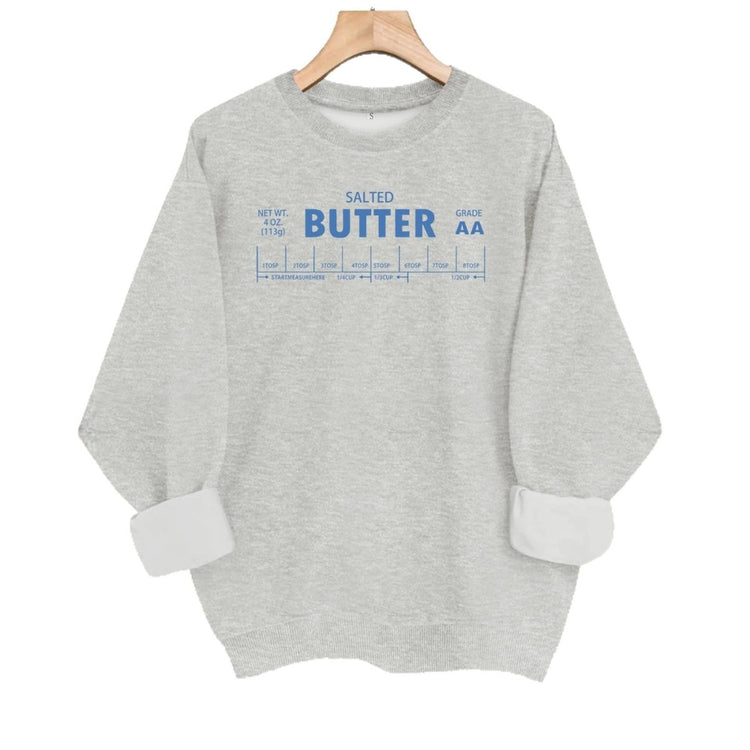 Letter element printed long sleeved fleece sweatshirt - Premium Fitness & Activewear