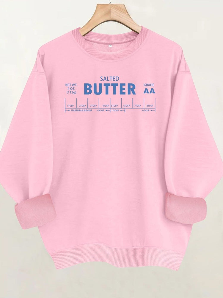 Letter element printed long sleeved fleece sweatshirt - Premium Fitness & Activewear