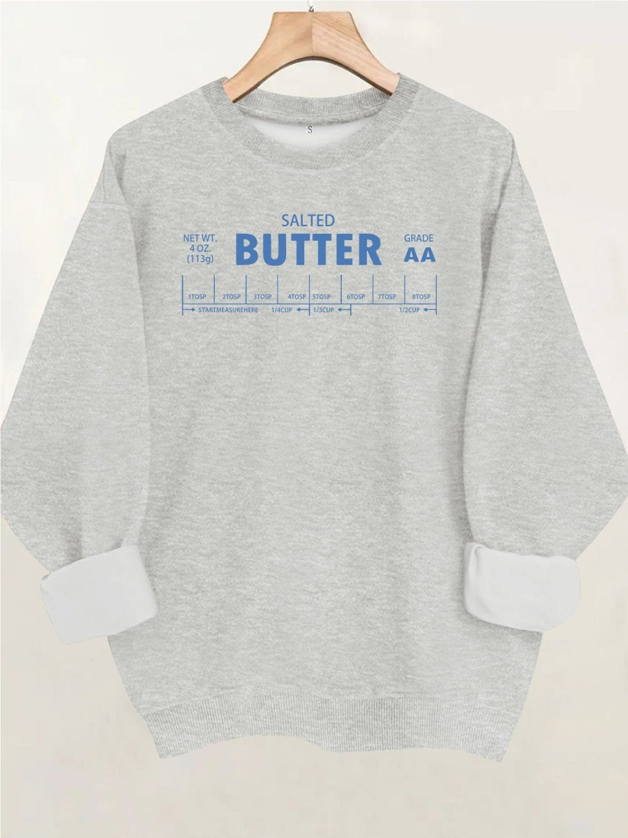 Letter element printed long sleeved fleece sweatshirt - Premium Fitness & Activewear